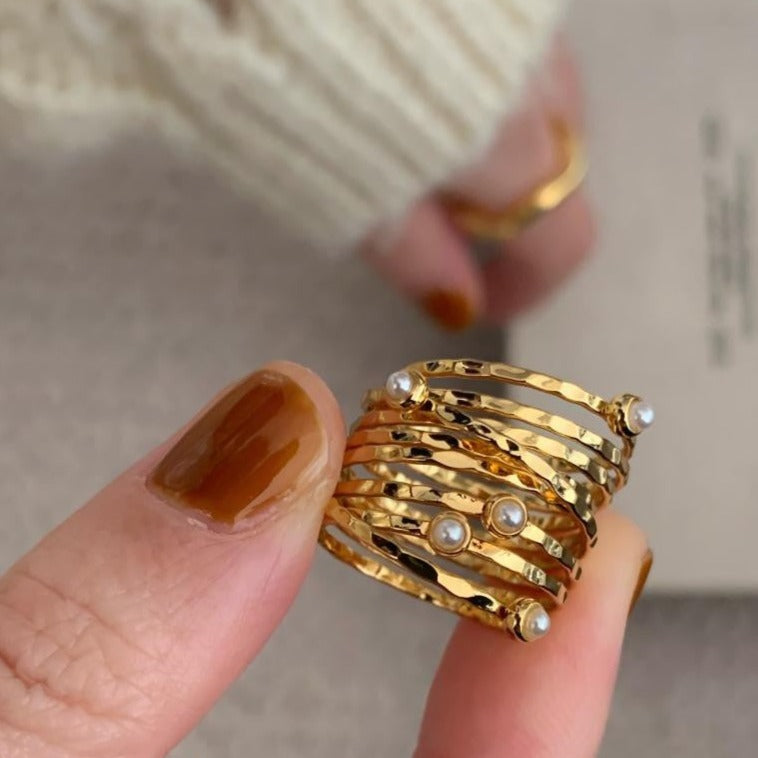 Multi-Layered Gold Ring