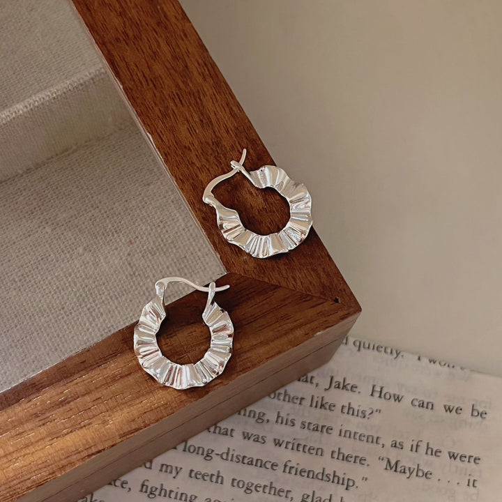 Sterling Silver Ruffle Earrings