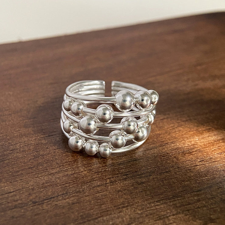 Designer Multi-Layer Line Bead Ring