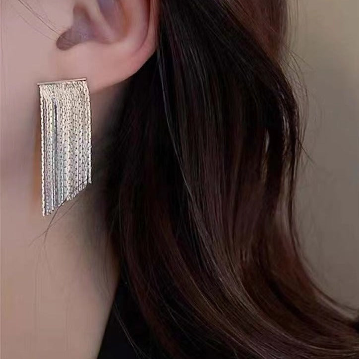 Geometric Tassel Earrings