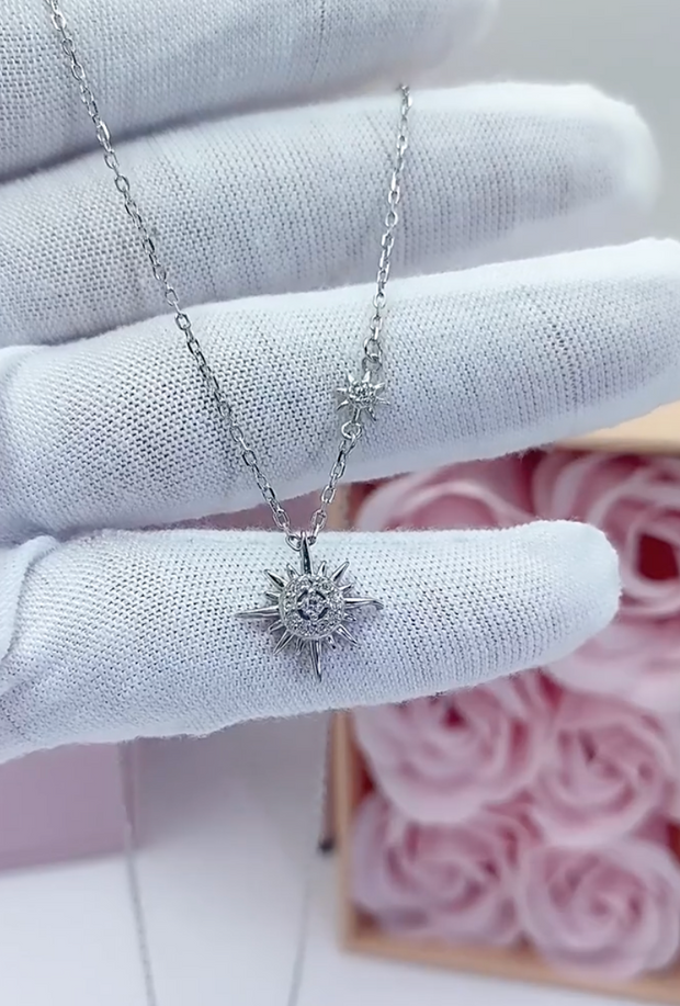 Sterling Silver Sunflower Necklace