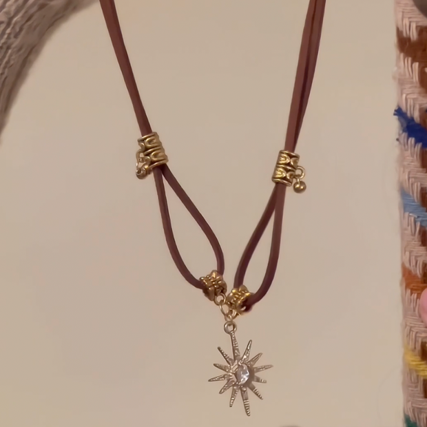 Vintage Sun God Pendant Necklace