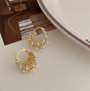 Pearl Basket Earrings