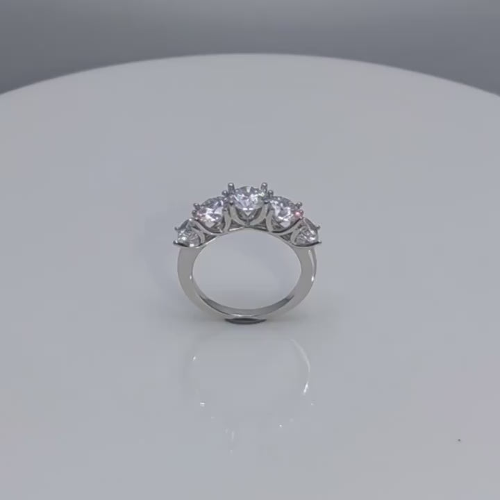 Celestial Wave Five-Stone Moissanite Ring