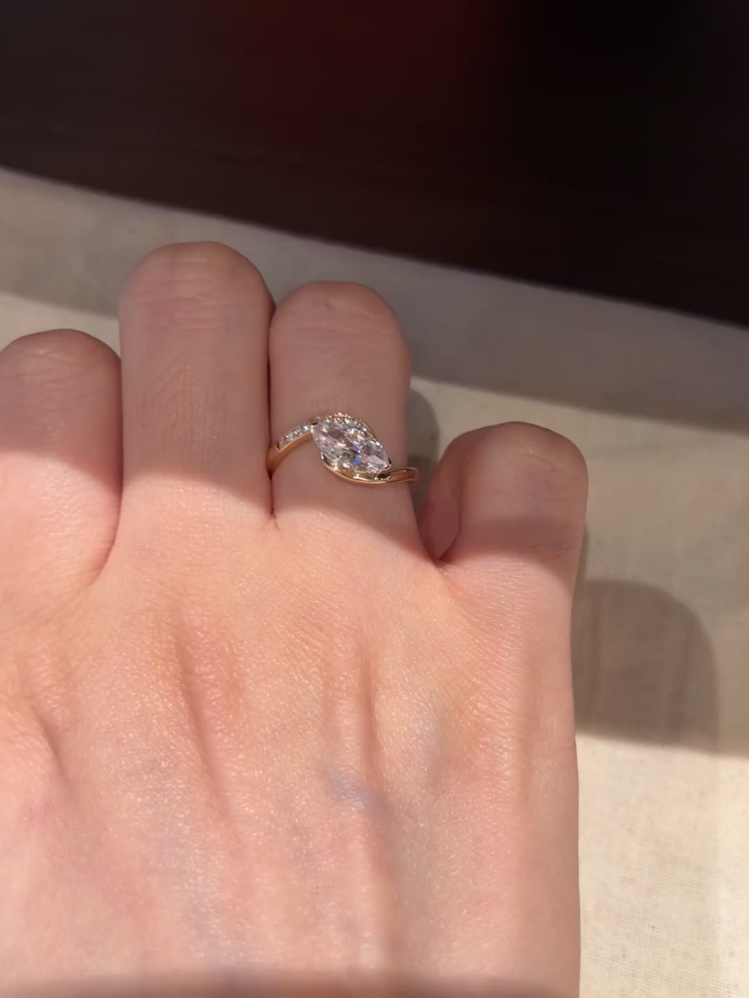 Pear Cut Moissanite Ring