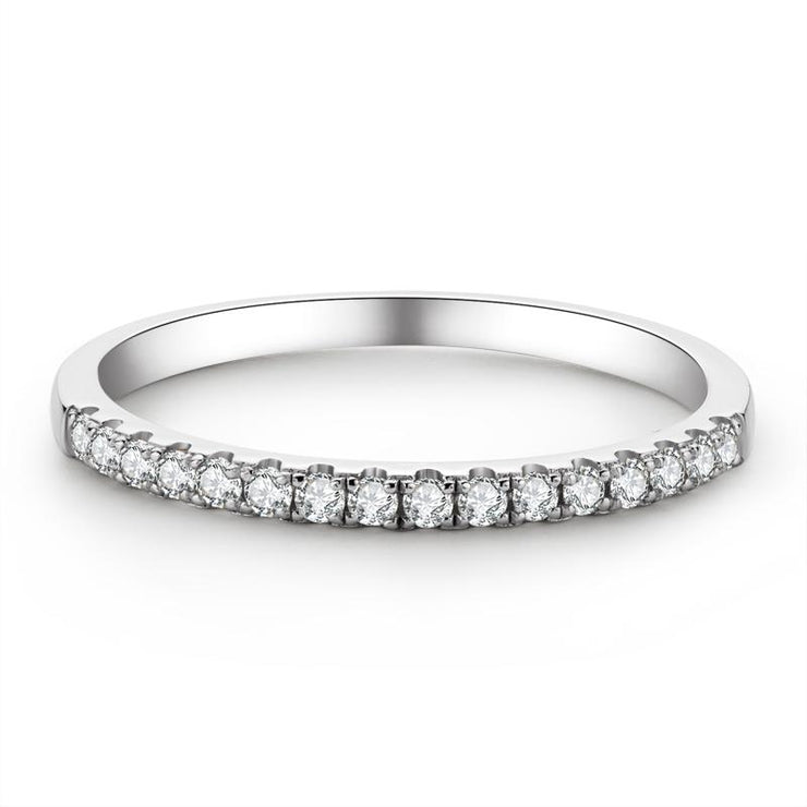 Moissanite Diamond Half Eternity Ring