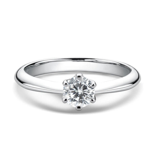 Classic Heritage Six Prong Moissanite Ring