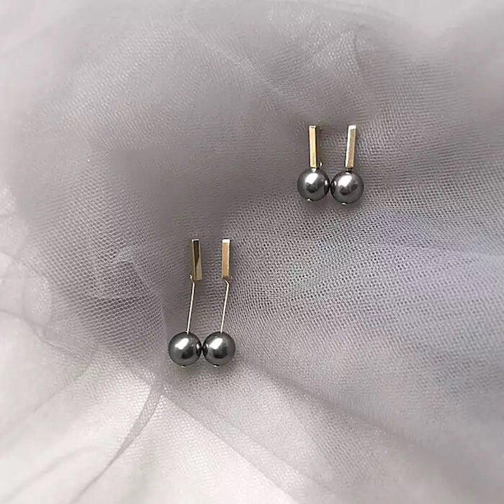 Austrian Black Pearl Handmade Earrings