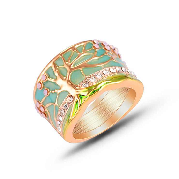 Crystal Cherry Blossom Tree Ring