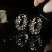 Grey Crystal Earrings