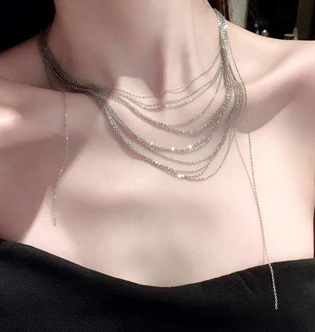 Irregular Layered Streamline Necklace