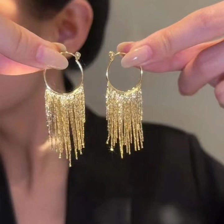 Tassel Hoop Earrings