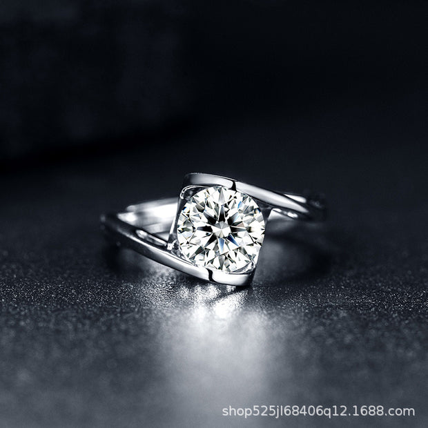 Moissanite 925 Silver Star Queen Ring