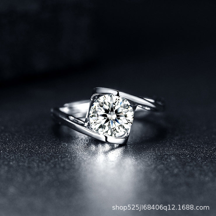 Moissanite 925 Silver Star Queen Ring