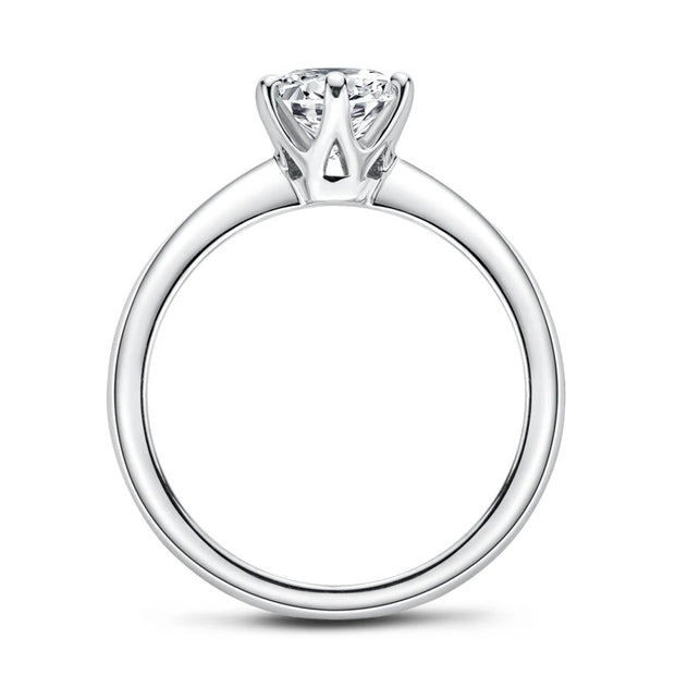 Classic Heritage Six Prong Moissanite Ring