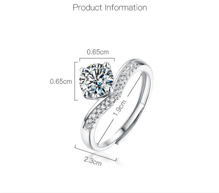 Celestial V-Chevron Moissanite Ring