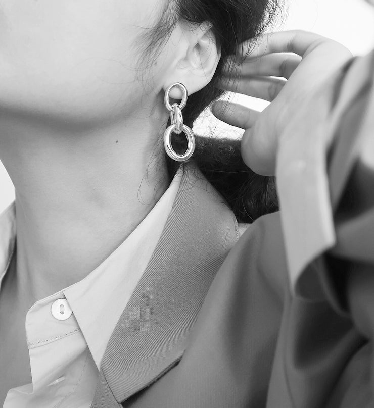 Chain simple earrings