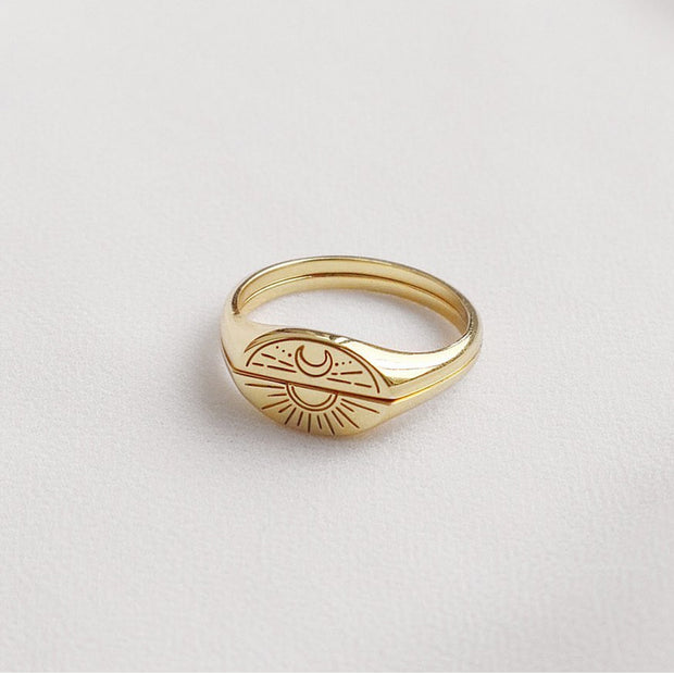 Sun and Moon Pair Ring