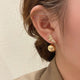 Crystal leaves and pearl earrings