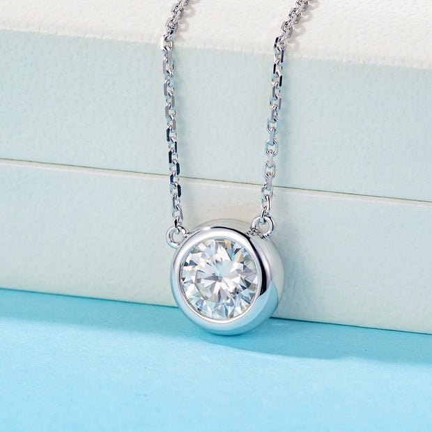 Moissanite 925 Silver Bubble Necklace