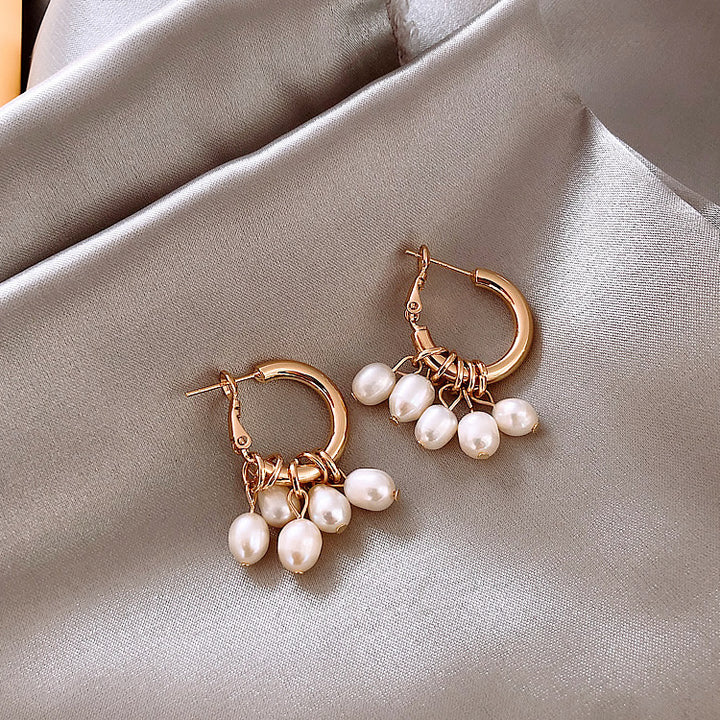 Pearl Hoop Earrings