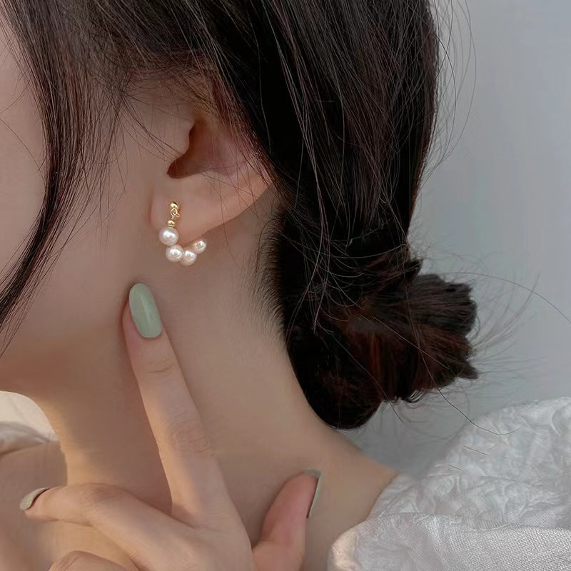 Pearl Hoop Earrings