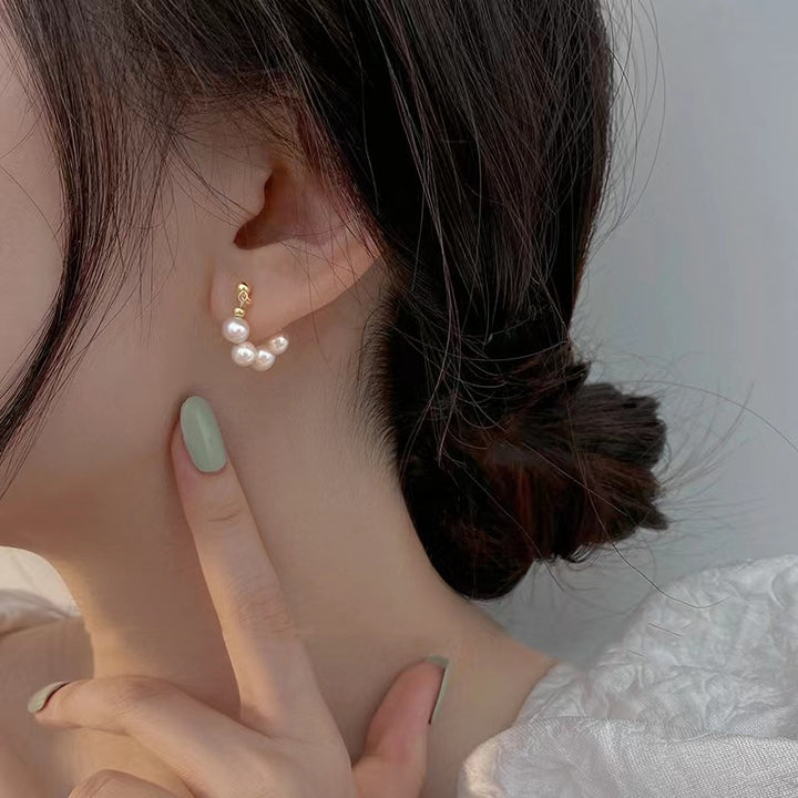 Pearl Hoop Earrings
