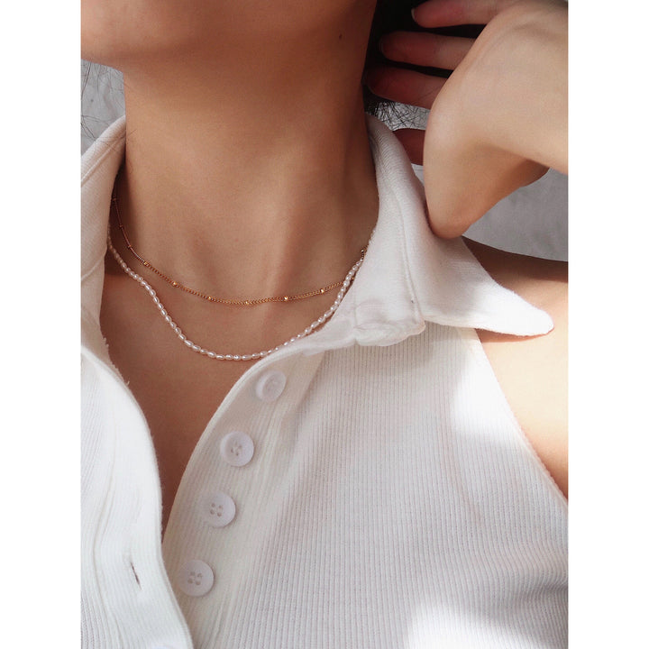 Natural Pearl Stacking Necklace