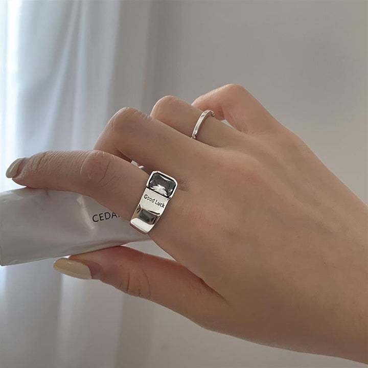 Good Luck Zircon Open Ring