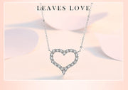 Moissanite 925 Silver Small Diamond Sparkling Love Necklace