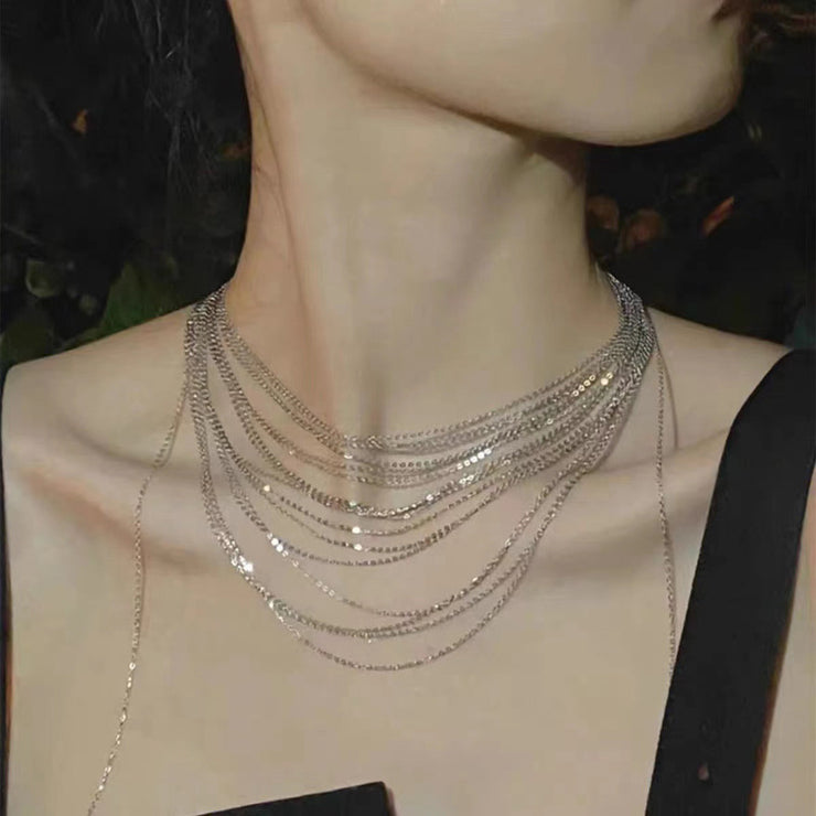 Irregular Layered Streamline Necklace
