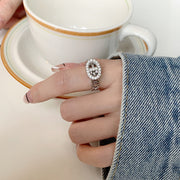 Adjustable Strap Zirconia Ring