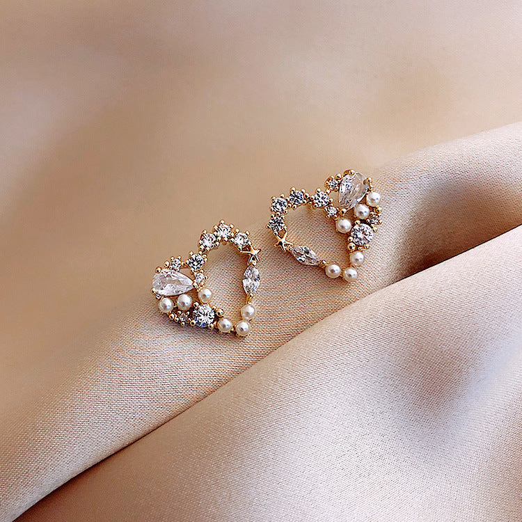 Crystal Heart Earrings