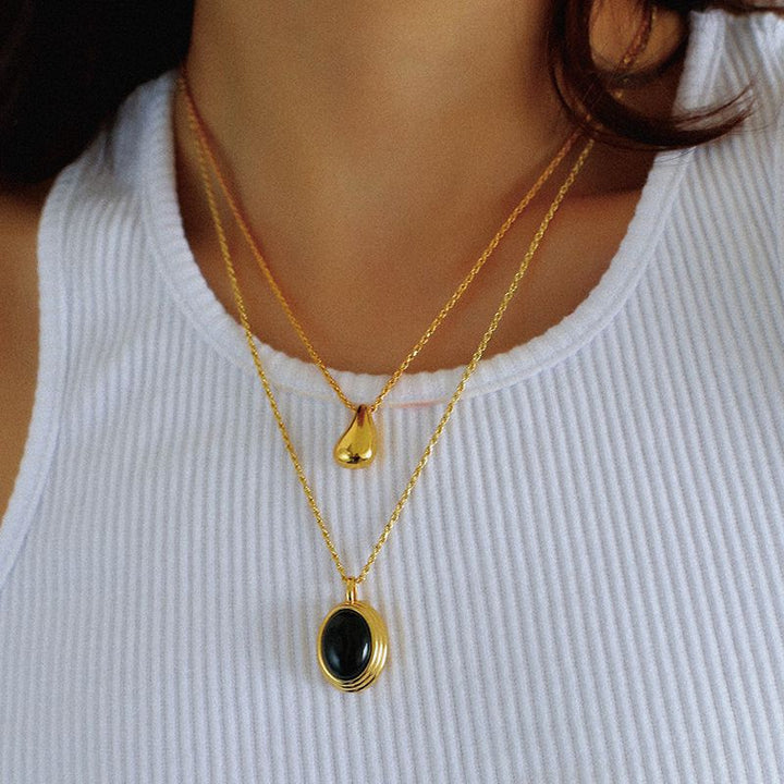 Natural Stone Onyx Necklace
