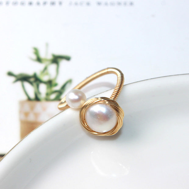 Baroque Vintage Freshwater Pearl Rings