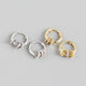 Delicate Rhinestone Hoop Earrings