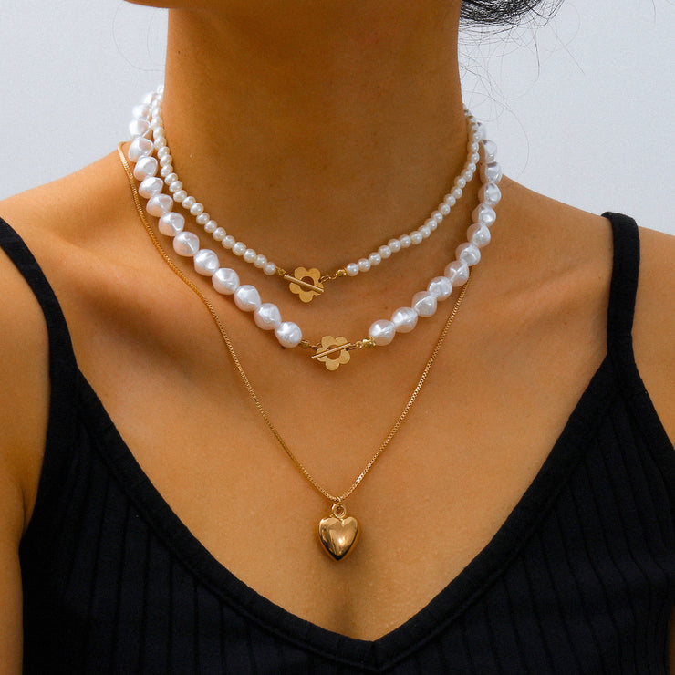 Innocent Heart Pearl Layering Neckalce