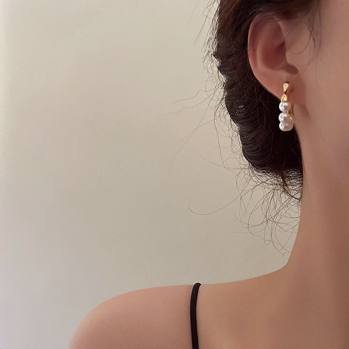 Pearl Circle Hoop Earrings