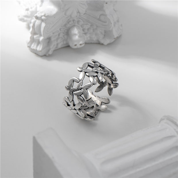 Silver Leaf Ring