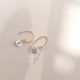 Round Zirconia Diamond 14K Gold-Packed Earrings