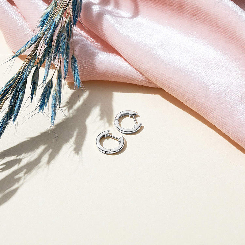 14K Gold on Recycled Sterling Silve Mini Huggie Hoops