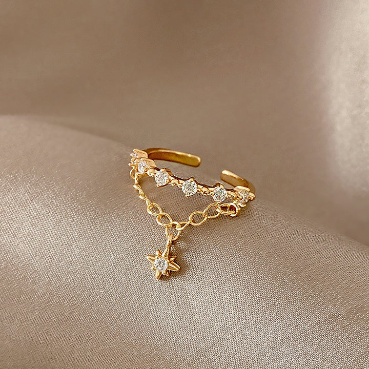 Hexagram Chain Ring