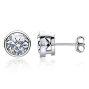 Summer bubbles Moissanite Sterling Silver Stud Earrings