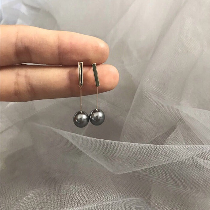Austrian Black Pearl Handmade Earrings