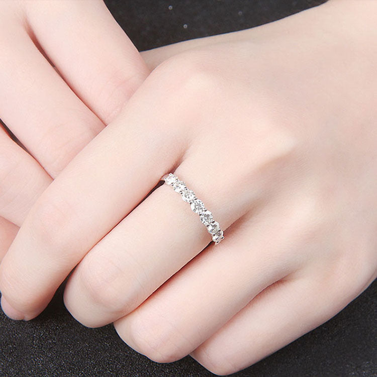 Classic Half-Eternity Moissanite Band