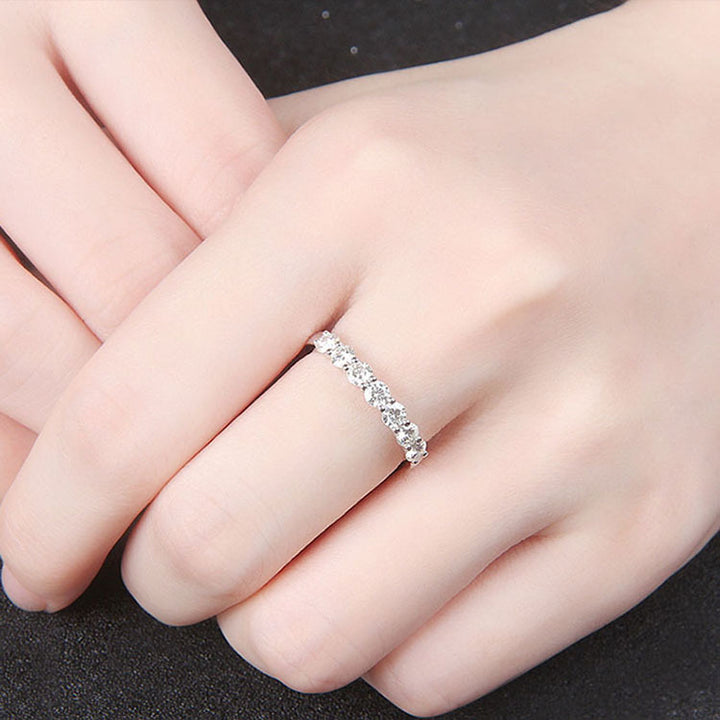 Classic Half-Eternity Moissanite Band