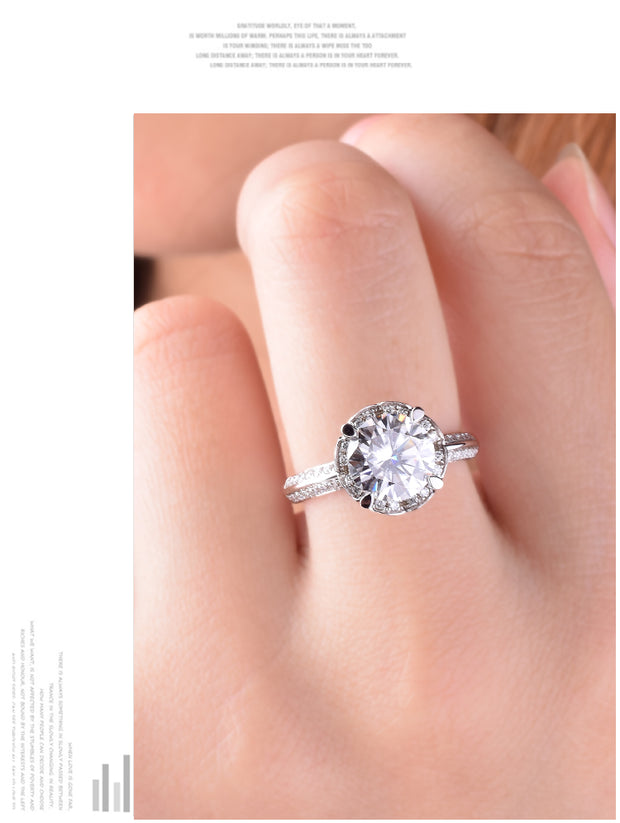 Moissanite 925 Silver Bouquet Ring