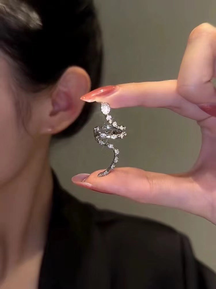 Snake Zirconia Ear Cuffs