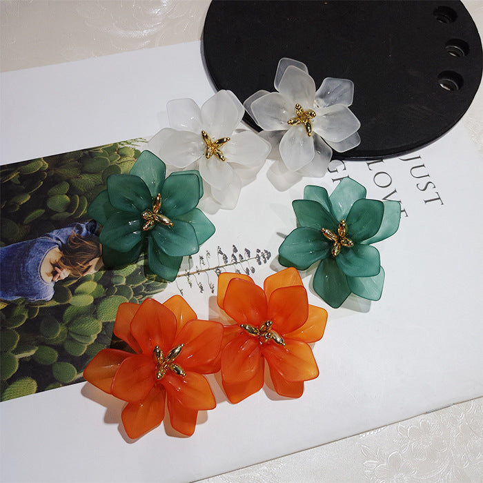 Petal 925 Silver Needle Earrings
