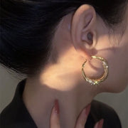 Flip Zirconia Hoop Earrings